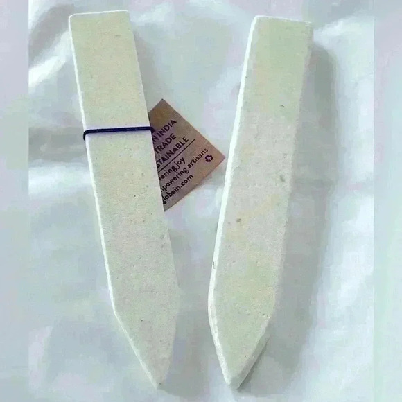 Handmade and Hand-Painted Ceramic Herb or Plant Markers Set/2 - Picture 3 of 4